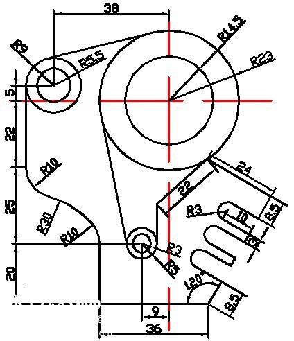 CAD培训习题:绘制两圆公切线