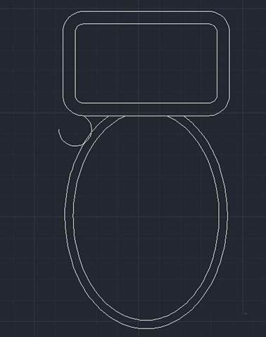 CAD绘制马桶坐便器的方法