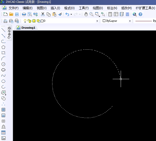 CAD打断圆获得圆弧