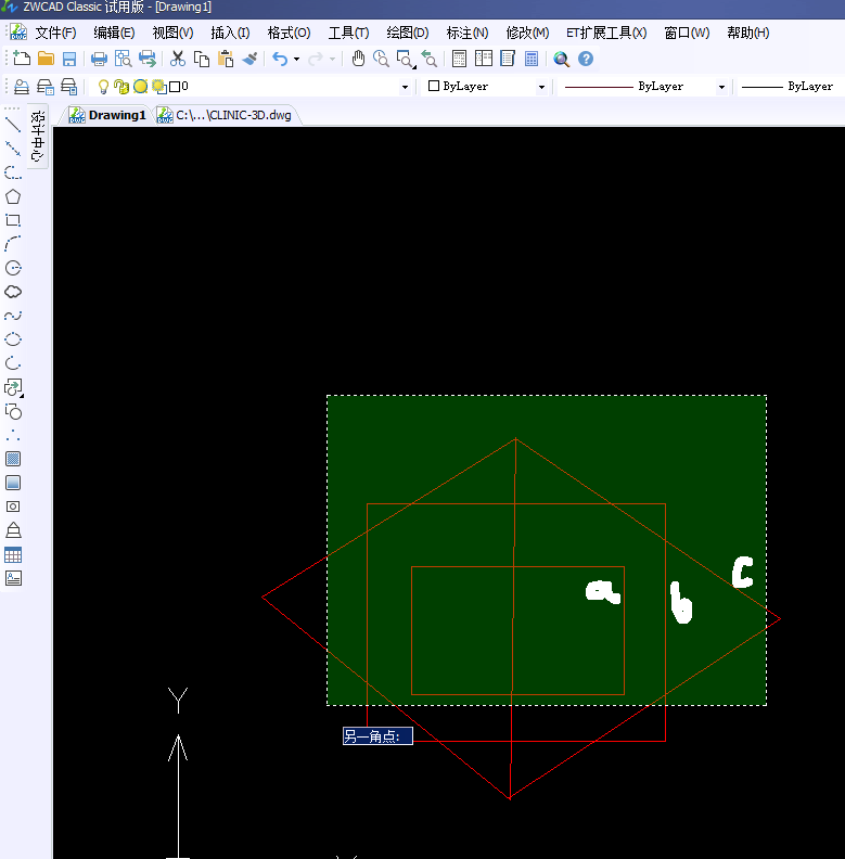 CAD软件窗选、窗交的区别