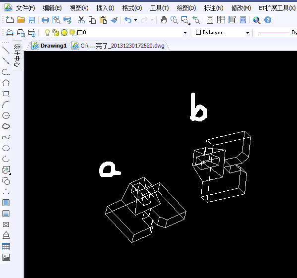 CAD中如何把分解了的图形组合成一体