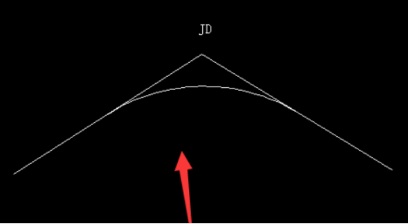CAD中怎么根据切线交点绘制曲线
