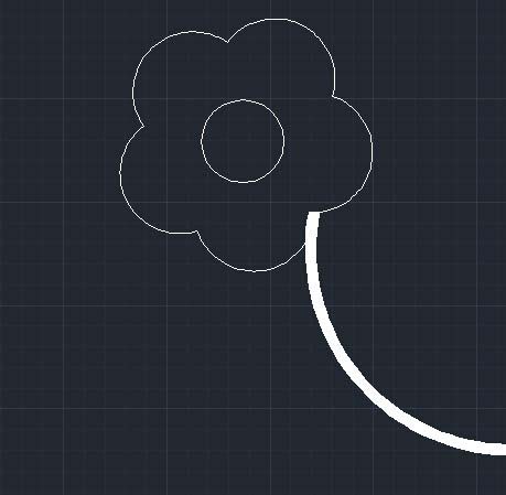 怎么用CAD绘制一朵花