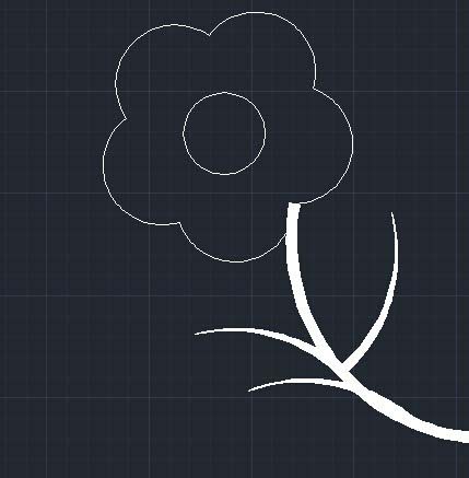 怎么用CAD绘制一朵花