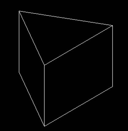 CAD怎么绘制一个立体的三角柱?