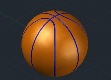 用CAD三维建模篮球