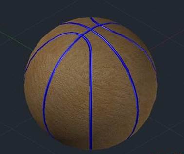 用CAD三维建模篮球