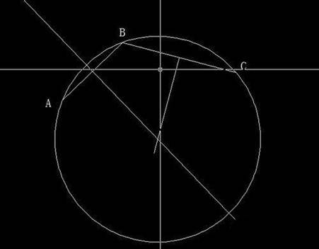 CAD已知三点位置怎么确定圆心