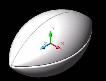 CAD怎么绘制一个橄榄球