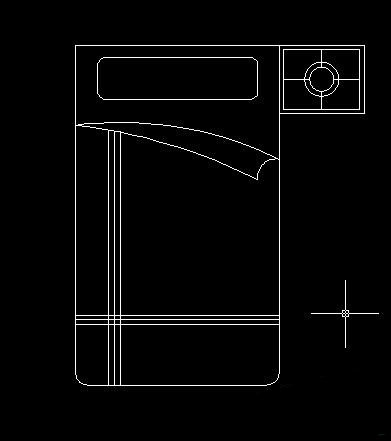 CAD画床和床头柜平面图的教程