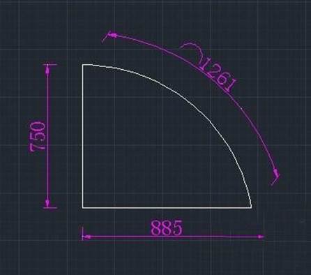 CAD已知弧长和直角边长怎么画弧