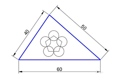CAD 怎么绘制三角形内嵌花朵的图形?