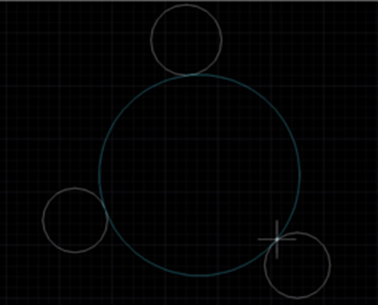 CAD如何画与三点相切的圆