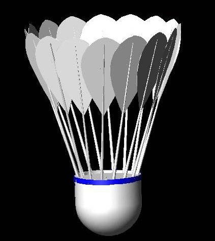 怎么用CAD绘制立体羽毛球？