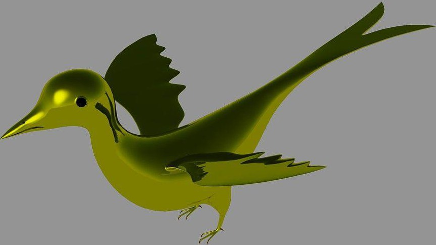 怎么用CAD画三维立体小鸟？