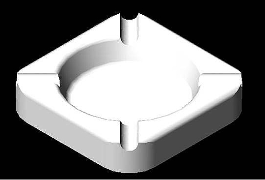 怎么用CAD画烟灰缸？