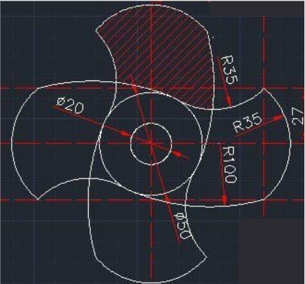 怎么用CAD绘制风扇扇叶？