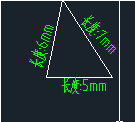 CAD任意三角形的绘制