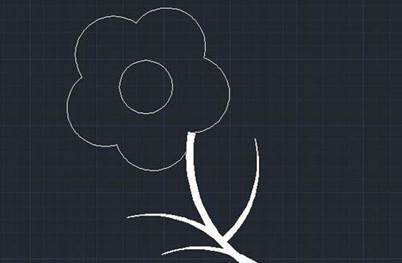 CAD中绘制花朵的简单方法
